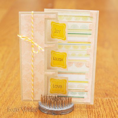 Joy Laugh Love flip it card
