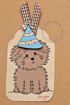 Cookie For You Tag
Sizzix tag die
ribbon
Loud and Proud digital paper by Nikki Epperson
Birthday4Cookie digital brushes
for you stamped w/CTMH Brown Bag ink
