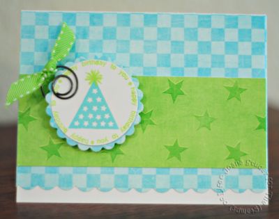 Happy Birthday
hybrid card - Little Big Man digital kit by Eva Kipler
Nestabilities circle and scalloped circle
spiral paper clip
ribbon
3-d foam adhesive
Fiskars scallop edge punch
CTMH inks

hat pom pom and happy birthday to you word circle are from the HappyBday2You set

