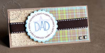 Happy Father's Day 1
5" x 2.5" card inspired by CPS sketch #160
Keywords: all4dads