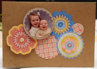 Happy Mother's Day Circle
Hybrid card with All4Moms brush and Julie Billingsley's Find Your Wings digital kit. Nestabilities scalloped and regular circles. 
Keywords: all4moms