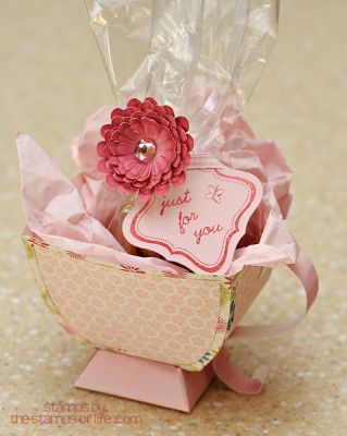 Treat Teacup
My Time Made Easy Grab a Cup pdf template
Kristin Cronin-Barrow's The Way You Are kit (available at Sweet Shoppe Designs) 

Physical supplies: 

Monogram2Build (border), Daisies4You (just for you), GetWell2You (butterfly) stamps by The {Stamps} of Life 

ribbon, rhinestone, Nestabilities labels die, CTMH blush ink 
