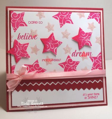 It's your time to shine
I created this fun graduation card for a special girl,  using the new June Chevron Die set
Keywords: Chevron Dies, All4stars, swirls2build