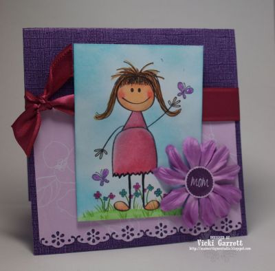 Hello Mama
I created this Mama card by using the Rounded Stamp that comes in the extras4kids set
Keywords: kids2love extras4kids all4moms