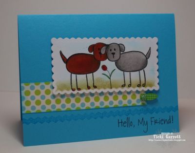 Hello my friend
June Release from TSOL. I made this card using a Mirror image stamp.
Keywords: Kids2love quick2border Vicki Garrett