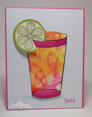 Pretty Cocktail
"Drink" is made from a Gelli Printed Background
