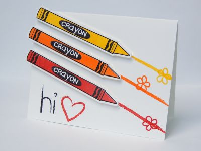 *Hi crayons
using the crayon stamps and dies!
