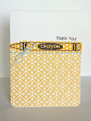 *Polka dotty crayon Thanks
I love diecutting the crayons on patterned paper!!! 
