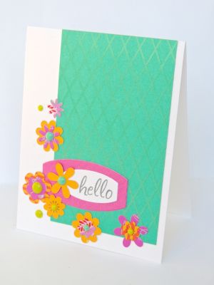 *Bright floral hello card
