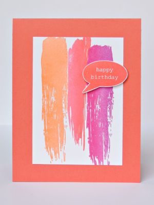 *Word Bubble Brushstroke Card
