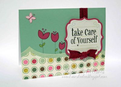 Take Care of Yourself
flowers, butterfly, and sentiment all from this cute stamp set!! :)
Keywords: getwell2you