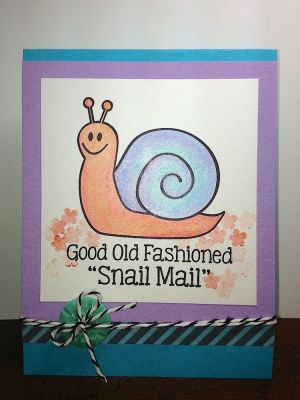 Good Old Fashioned Snail Mail
I used colored pencils to color in this sweet little snail!
