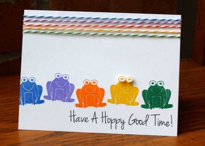 Hoppy Good Time!
twine from The Twinery, and Stephanie's Colorbox ink!
