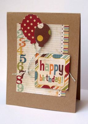 Happy Birthday
I used the balloon dies on patterned paper from Simple Stories to create this card.
