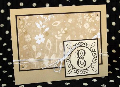 E Monogram card
