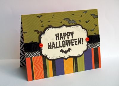 Happy Halloween
I hand cut a template for my center shape, and handcut the matting as well.  
