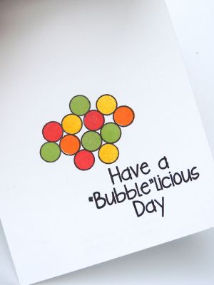 *"Bubble"licious (card inside)
the inside of the card, with bubblegum and sentiment.
