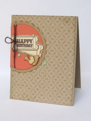 *Shabby Chic Ticket card
I was trying to achieve a shabby vintage look on this card, which does NOT come naturally to me! I think it turned out okay though! :)
