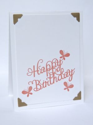 *Simple Happy Birthday Card
Sweet and simple, with some photo corners!
