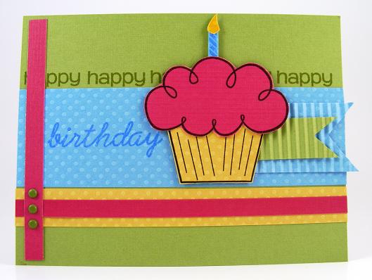 Quick card using the new January release called HappyBday2You set.
