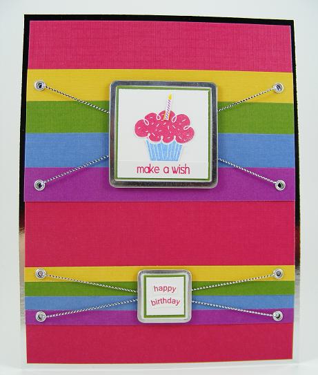 "Rainbow" Cupcake Card
Card features the new January, 2010 HappyBday2You release.
