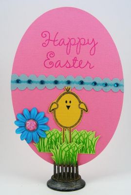 Happy Easter "Egg" Card
This card uses the Eggs4Easter clear stamps set.
