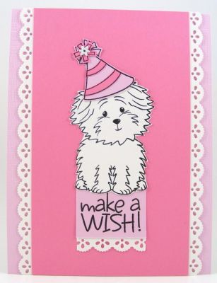 Make A Wish Card
Card features SOL clear stamp set called birthday4Cookie.
Keywords: SOL birthday4Cookie