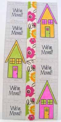 We've Moved Card
This card features houses4us clear stamp set by The {Stamps} Of Life.  I colored the houses with Copic markers.  The ribbon is some I found at Michael's a while back.  :)
Keywords: houses4us