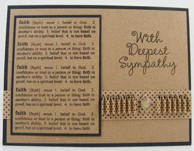 "Faith" Sympathy Card
Card features dictionary4me clear stamp set.  It also uses sympathy4you clear stamp sentiment.
Keywords: dictionary4me