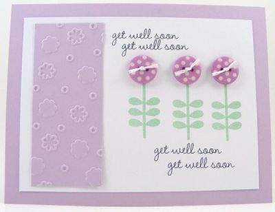 Get Well Soon Card
I used mums2stamp along with the new tinytitles2stamp to create this fast and easy card.  The embossing folder is by Stephanie Barnard for Sizzix.  :)  I got a big bag of polka dot butters from a seller on Ebay I've been putting on everything lately.  :)  Thanks for looking!

http://bevscreativepath.blogspot.com/
Keywords: tinytitles2stamp