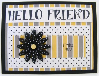 Hello Friend Card
I used mums2stamps for the little "I Miss You" sentiment.  Alphabet is frilly4abc.

http://bevscreativepath.blogspot.com/
Keywords: tinytitles2stamp frilly4abc