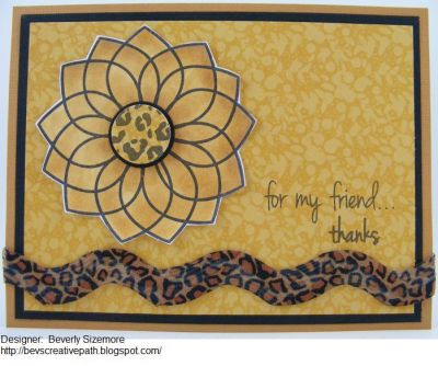*Leopard Floral Friend Card
