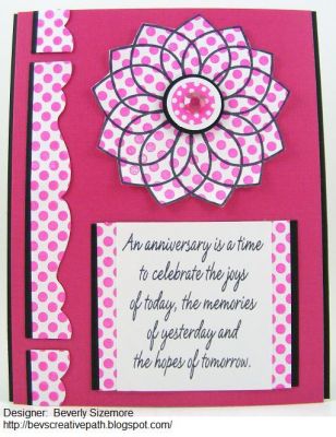 *Floral and Dots Anniversary Card
Sets used:  sea2flower, dots2love and anniversary2celebrate
Keywords: anniversary2celebrate dots2love sea2flower