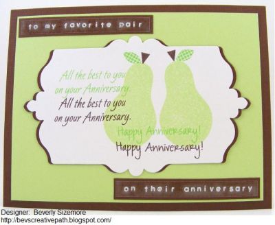 *My Favorite Pair Card
Use the solid base from the turkey's body to create "pears."  :)

