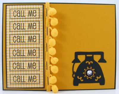 Call Me Card
Card features the labels2use clear stamp set.  The diecut is by Sizzix eClips  (Tween and Look At Me Alphabet Design Cartridge).
Keywords: SOL labels2use clear stamps