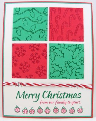 Merry Christmas Card
Card features Christmas2build plus Holly4Christmas clear stamps.

Keywords: Christmas2build Holly4Christmas
