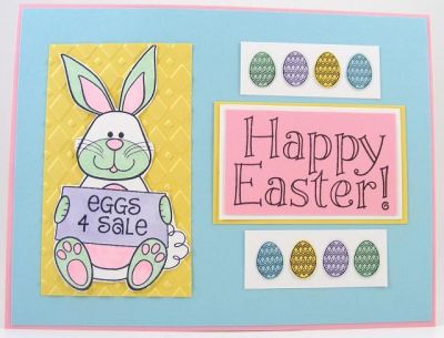 Eggs 4 Sale Bunny Card
Card features bunny4Easter clear stamp set by The {Stamps} Of Life.

Keywords: SOL bunny4Easter