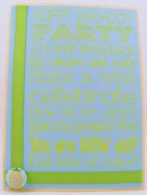 ***Birthday Pear Card***
Love this large birthday background stamps....lots of possiblities.  :)
Keywords: birthday4subway