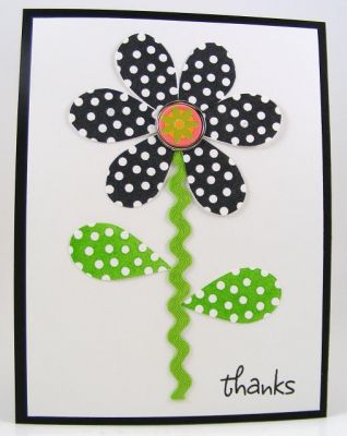 "Thanks" Flower
I made this flower by using the polka dot "wings" from the butterfly2build set.  The "thanks" is from the flower2doodle clear stamp set.
Keywords: SOL butterfly2build