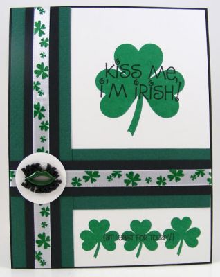 I'm Irish Card
Card features shamrocks4us clear stamp set.
Keywords: shamrocks4us