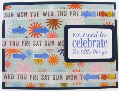 **Celebrate The Little Things Card**
I used stamps4life with KI Memories patterned paper and washi tape for this one.  :)
Keywords: stamps4life