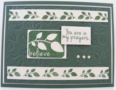 You Are In My Prayers Card
Sets Used: hope4us and friends4ever
Embossing Folder -- Sizzix
Keywords: hope4us friends4ever
