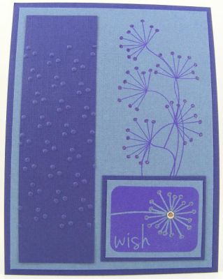 Wish Card
I used hope4us plus the flower from thanks2you and a Sizzix embossing folder on this one....fast and easy.  :)
Keywords: hope4us thanks2you