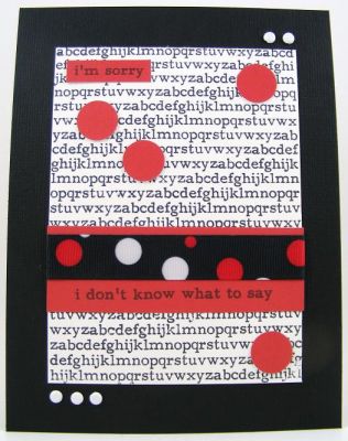 Speechless Card
Card features type4backgrounds, some "circles" ribbon and a circle punch.  Fast and easy!
Keywords: type4background