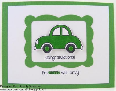 New Car Congratulations Card
I mixed cars2drive with the new crayons2stamp on this card.  The diecut frame is by Sizzix.
