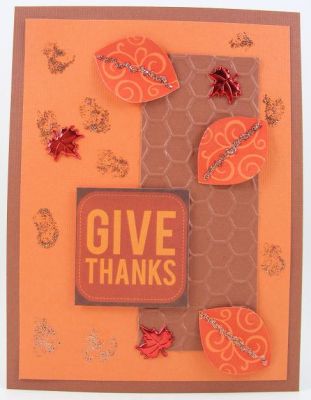 Give Thanks Card
You know me....I'm always trying to find more uses for my stamp sets.  I used one of the "shell" designs from turtle2love for the leaves on this one.  :)
Keywords: turtle2love
