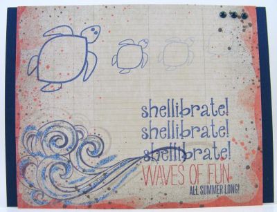 Shellibrate Card
Quick and easy card using turtle2love.  
Keywords: turtle2love