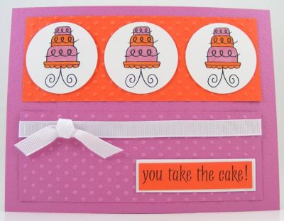 Three Cakes Card
Card features cake2build clear stamp set released by The {Stamps} Of Life.
Dotted embossing folder by Sizzix.
Keywords: cake2build clear stamp set