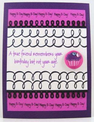 True Friend Birthday Card
Card features the following SOL clear stamp sets: borders4me, greetings4birthday and minis4circles.  The border punch is by Martha Stewart.
Keywords: borders4me