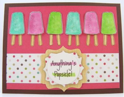 Anything's Popsicle Card
Fast and easy card using pops2eat plus Sizzix Framelits Fancy Labels set.
Keywords: pops2eat